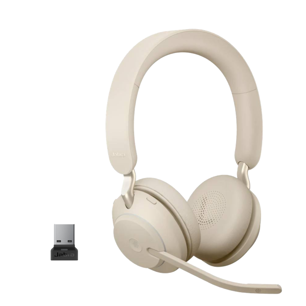 Jabra Evolve2 65 Link380a MS Stereo Beige Jabra Evolve2 65 Link380a MS Stereo Beige